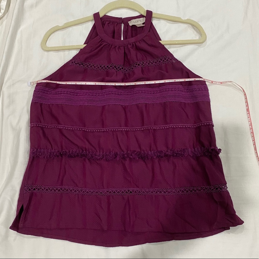 LOFT fun purple halter